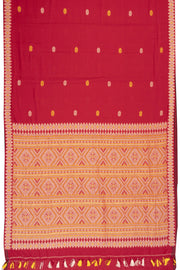 Red Handloom Assam Cotton Saree 10070975