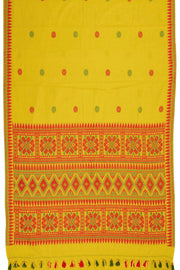 Yellow Handloom Assam Cotton Saree 10077592