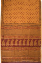 Sandstone Orange Bagh Printed Silk Cotton Saree 10071019