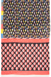 Black Hand Block Printed Cotton Saree