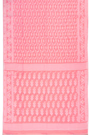 Pink Jamdani Style Bengal Cotton Saree 