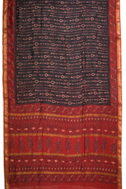 Black Jahota Printed Silk Cotton Saree 10072945