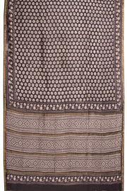 Grey Jahota Printed Silk Cotton Saree 10072947