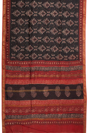 Black Jahota Printed Silk Cotton Saree 10072949