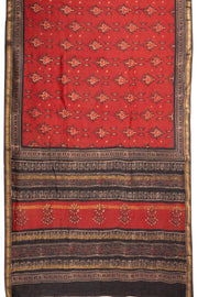 Red Jahota Printed Silk Cotton Saree 10072950