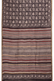 Grey Jahota Printed Silk Cotton Saree 10072955