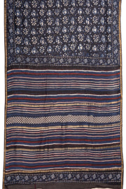 Blue Jahota Printed Silk Cotton Saree 10072956