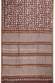 Maroon Jahota Printed Silk Cotton Saree 10072957