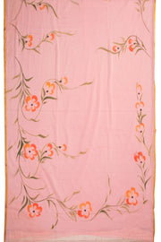 Peach Hand Painted Chiffon Saree 10073504v