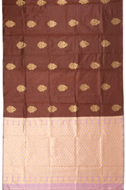 Brown Banarasi Vegan Silk Saree 10074002
