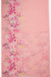 Peach Floral Printed Linen Saree  10074018