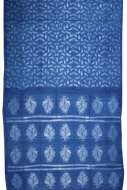 Blue Shibori Dyed Mulmul Cotton Saree 10074089