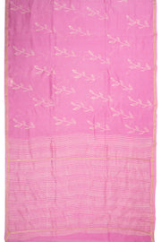 Light Pink Bagru Print Silk Cotton Saree 10074100