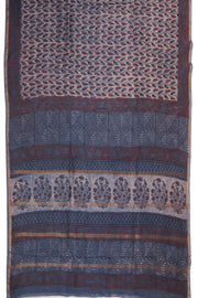 Blue Jahota printed Silk Cotton Saree 10074127