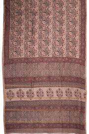 Brown Jahota Printed Silk Cotton Saree 10074131