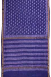 Purple Akola Dabu Printed Silk Cotton Saree 10074136