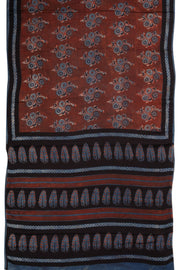 Maroon Jahota Print Modal Vegan Silk Saree 10074146