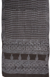 Black Jahota Print Modal Vegan Silk Saree 10074148