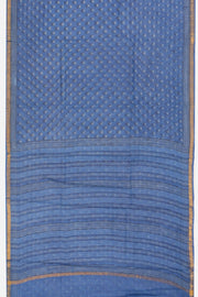 Blue Hand Block Print Kota Cotton Saree 10074151