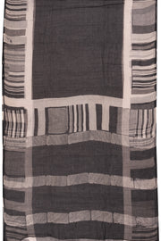 Black Hand Block Print Kota Cotton Saree 10074161