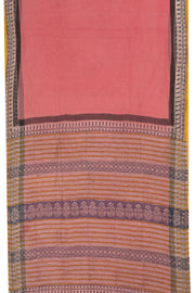 Red Hand Block Print Kota Cotton Saree 10074168