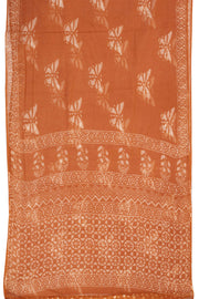 Cinnamon Brown Dabu Print Kota Cotton Saree 10074177