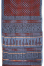 Maroon Bagh Printed Silk Cotton Saree 10074201