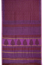 Purple Bagh Printed Silk Cotton Saree 10074205