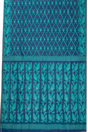 Blue Handloom Jamdani Style Cotton Saree with Blouse 10074211