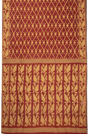 Maroon Handloom Jamdani Style Cotton Saree 10074217