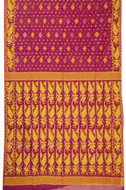 Purple Handloom Jamdani Style Cotton Saree 10074220