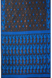 Black Handloom Jamdani Style Cotton Saree 10074227