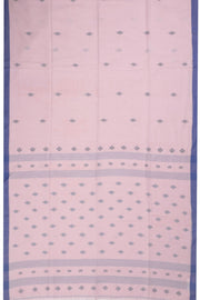 Baby Pink Handloom Jamdani Cotton Saree 10074367