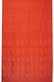 Orange Handloom Jamdani Style Cotton Saree 10074372