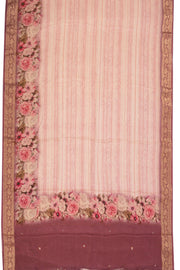 Pink Banarasi Crushed Tissue Silk Saree with Stone Work 10074373