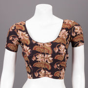 Brown Hand Block Jahota Printed Cotton Blouse 10074486