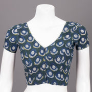 Green Hand Block Jahota Printed Cotton Blouse 10074487