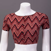 Pink Hand Block Jahota Printed Cotton Blouse 10074491