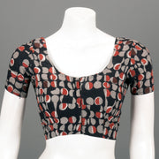 Black Hand Block Jahota Printed Cotton Blouse 10074495