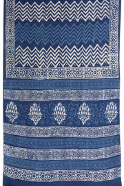 Indigo Blue Dyed Mulmul Cotton Saree 10075060