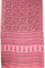 Pink Sanganeri Printed Silk Cotton Saree 10075711