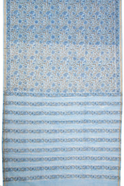 Blue Sanganeri Printed Silk Cotton Saree 10075713