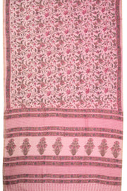 Pink Sanganeri Printed Silk Cotton Saree 10075714