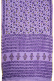 Purple Sanganeri Printed Silk Cotton Saree  10075717