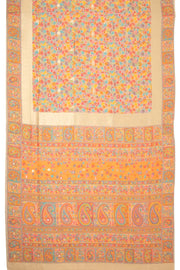 Cream Kashmiri Kani Light Silk Saree 10075976