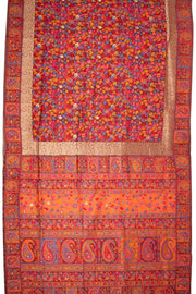 Maroon Kashmiri Kani Light Silk Saree 10075977