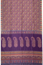 Purple Kashmiri Printed Silk Saree 10075981