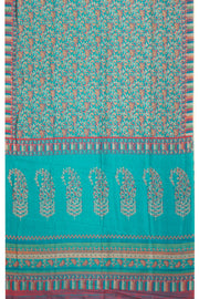 Blue Kashmiri Printed Silk Saree 10075982