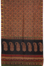 Black Kashmiri Printed Silk Saree 10075984