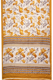 Cream Kashmiri Printed Silk Saree 10075990